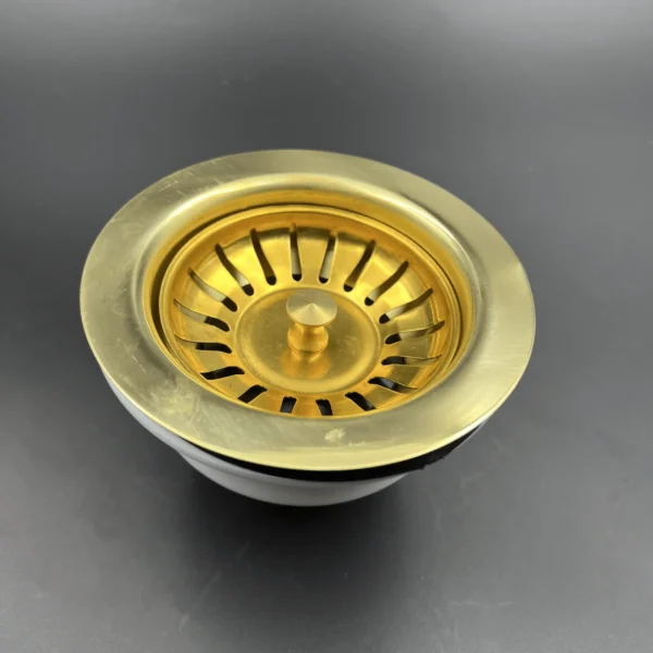 Unlacquered Brass Kitchen Sink Strainer, Sink Waste, Strainer Basket, Drain Cover & Basket Strainer - Image 2