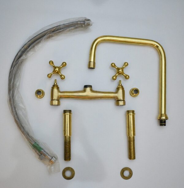 Unlacquered brass bridge faucet - Image 8