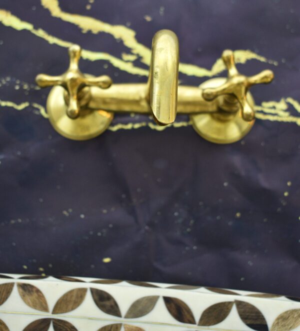 Unlacquered Brass Wall-Mounted Faucet - Image 3