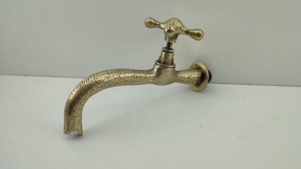 Engraved water faucet Bronze part Antique Vintage Water Faucet Brass Bronze Water Tap Old Golden bath decor Unusual old faucet Brass - Image 9