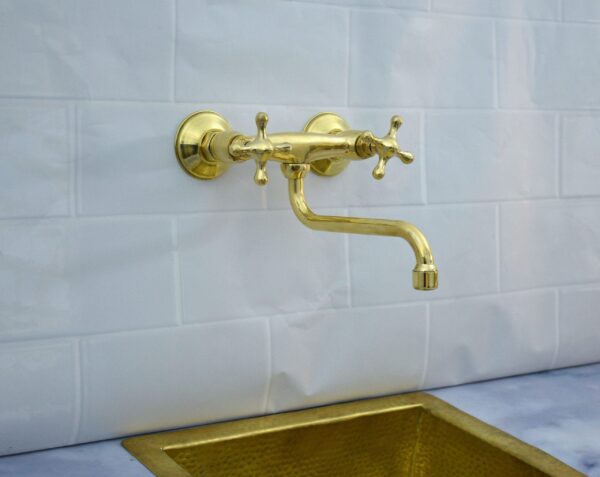 Solid Brass Wall Mount Bath Faucet,