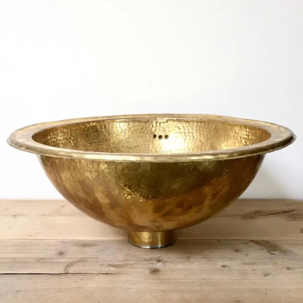 Moroccan Brass Wash Basin – Handcrafted, Customizable, Vintage Design - Image 2