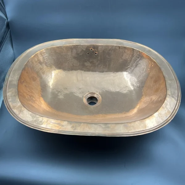 Copper Vessel Sink, Vintage Style Moroccan handmade Wash Basin & hammered coppersink - Image 5