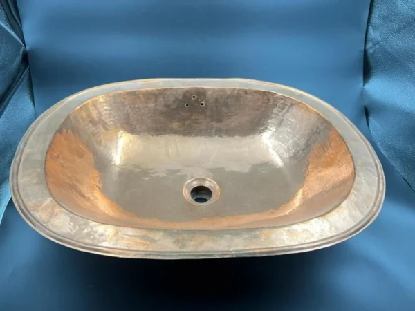 Copper Vessel Sink, Vintage Style Moroccan handmade Wash Basin & hammered coppersink - Image 4