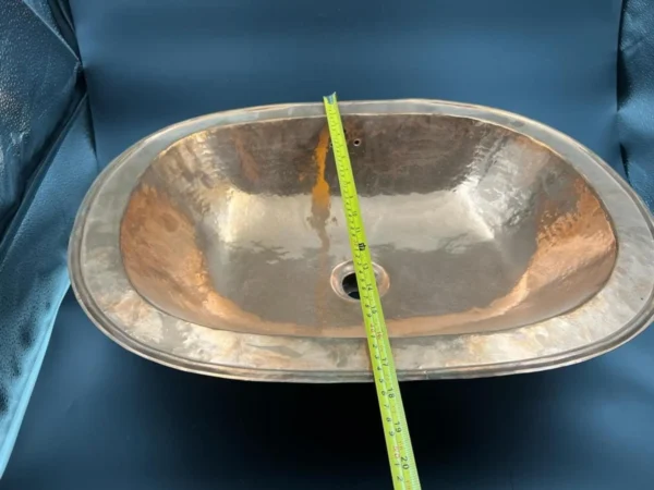 Copper Vessel Sink, Vintage Style Moroccan handmade Wash Basin & hammered coppersink - Image 3