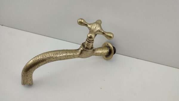 Engraved water faucet Bronze part Antique Vintage Water Faucet Brass Bronze Water Tap Old Golden bath decor Unusual old faucet Brass - Image 8