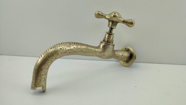 Engraved water faucet Bronze part Antique Vintage Water Faucet Brass Bronze Water Tap Old Golden bath decor Unusual old faucet Brass - Image 7