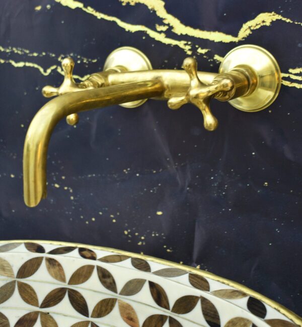 Unlacquered Brass Wall-Mounted Faucet - Image 9