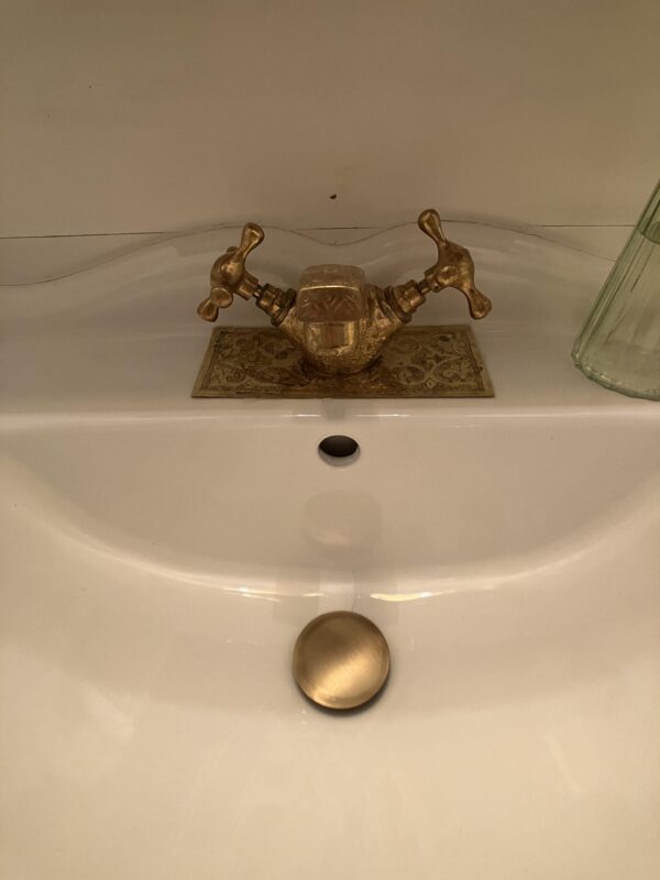 Brass pop-up Sink drain without overflow  & stoppers bathroom faucet vessel vanity Sink Drainer, unlacquered brass. - Image 4