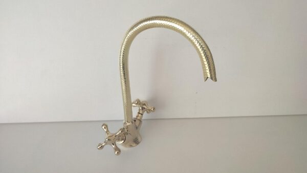 Gooseneck Bathroom Brass Faucet - Image 6