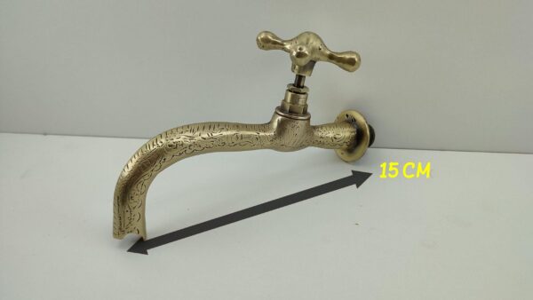 Engraved water faucet Bronze part Antique Vintage Water Faucet Brass Bronze Water Tap Old Golden bath decor Unusual old faucet Brass - Image 5