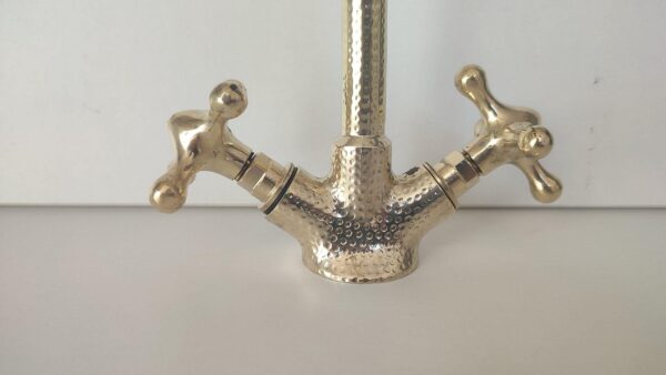 Gooseneck Bathroom Brass Faucet - Image 3