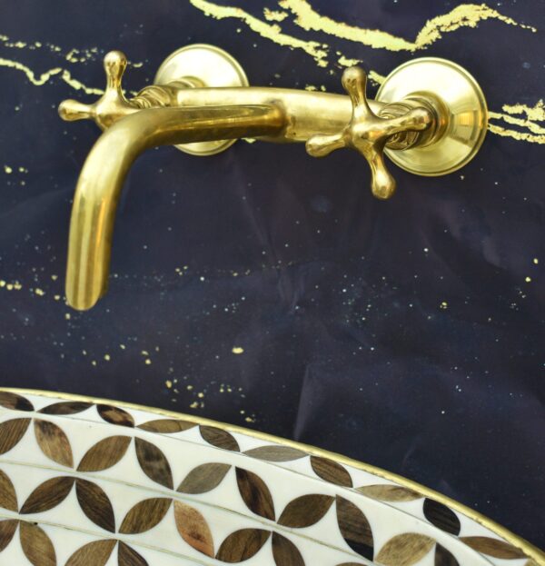 Unlacquered Brass Wall-Mounted Faucet - Image 2