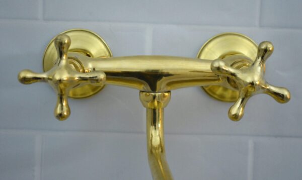 Solid Brass Wall Mount Bath Faucet, - Image 9